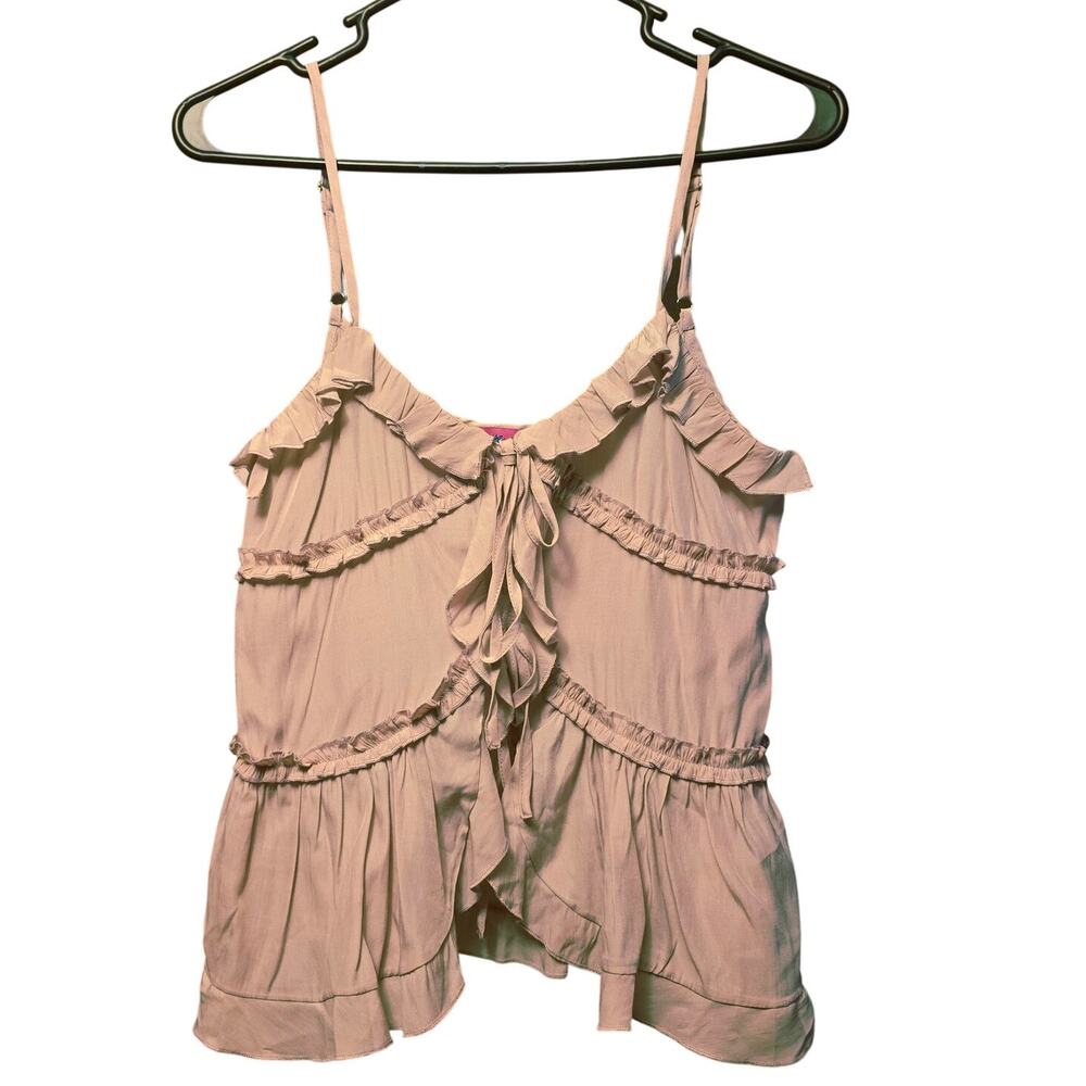 Edikted purple tie front tank size large
